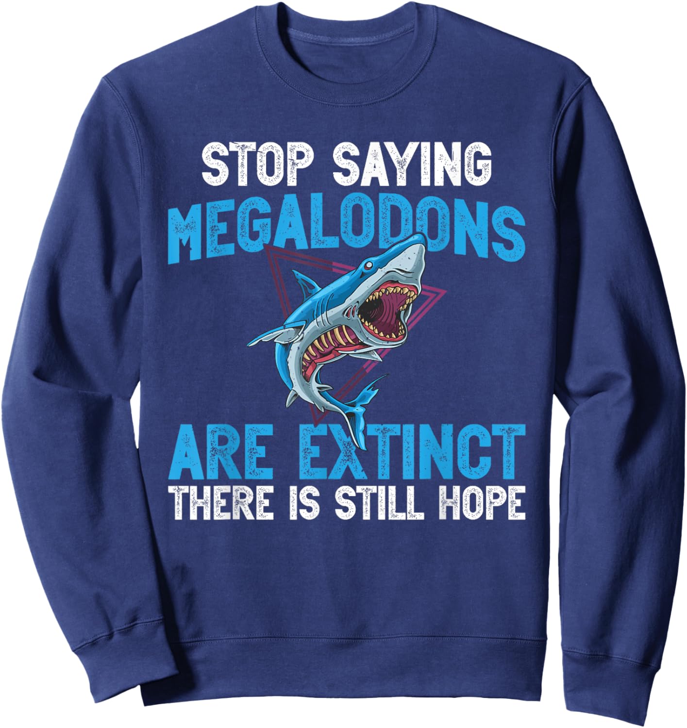 Megalodon Accessories for Shark Lover Teeth Megalodon Sweatshirt - Sweatshirt | Navy