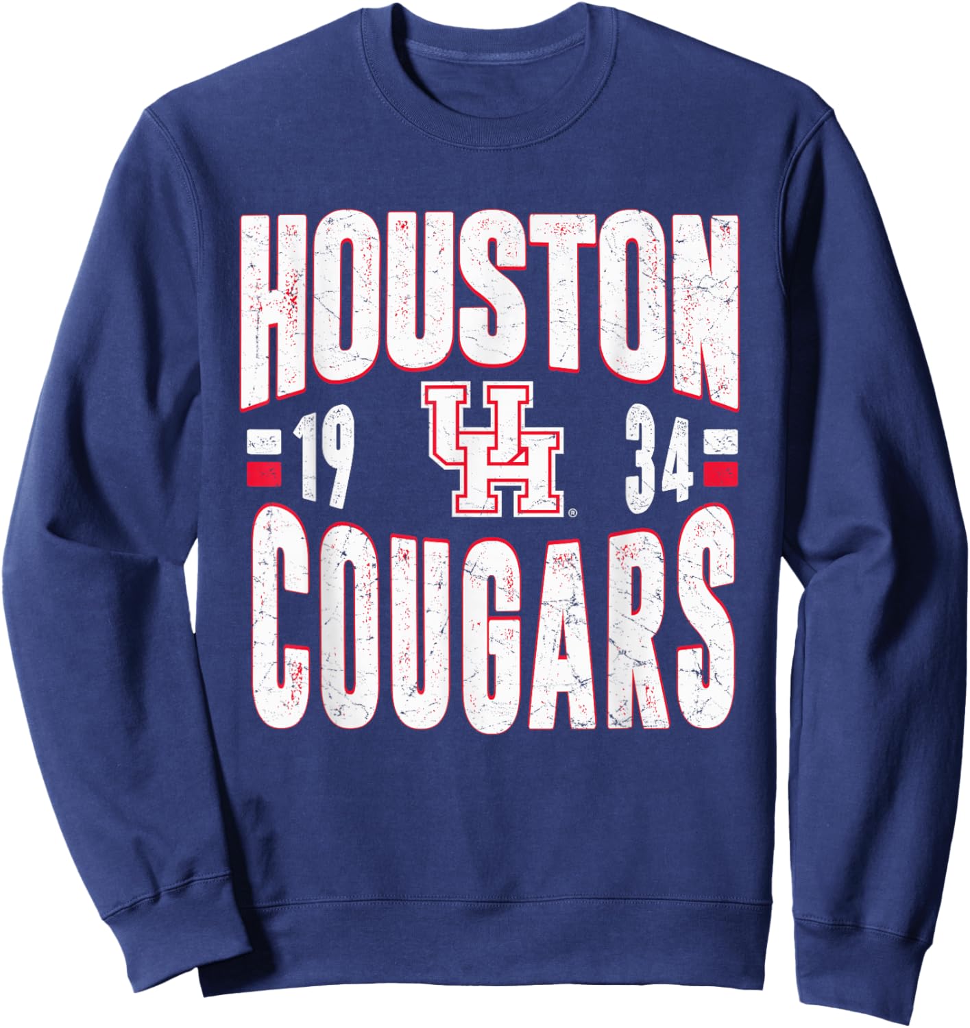 Houston Cougars Vintage 90's Retro Officially Licensed Sweatshirt - Sweatshirt | Navy