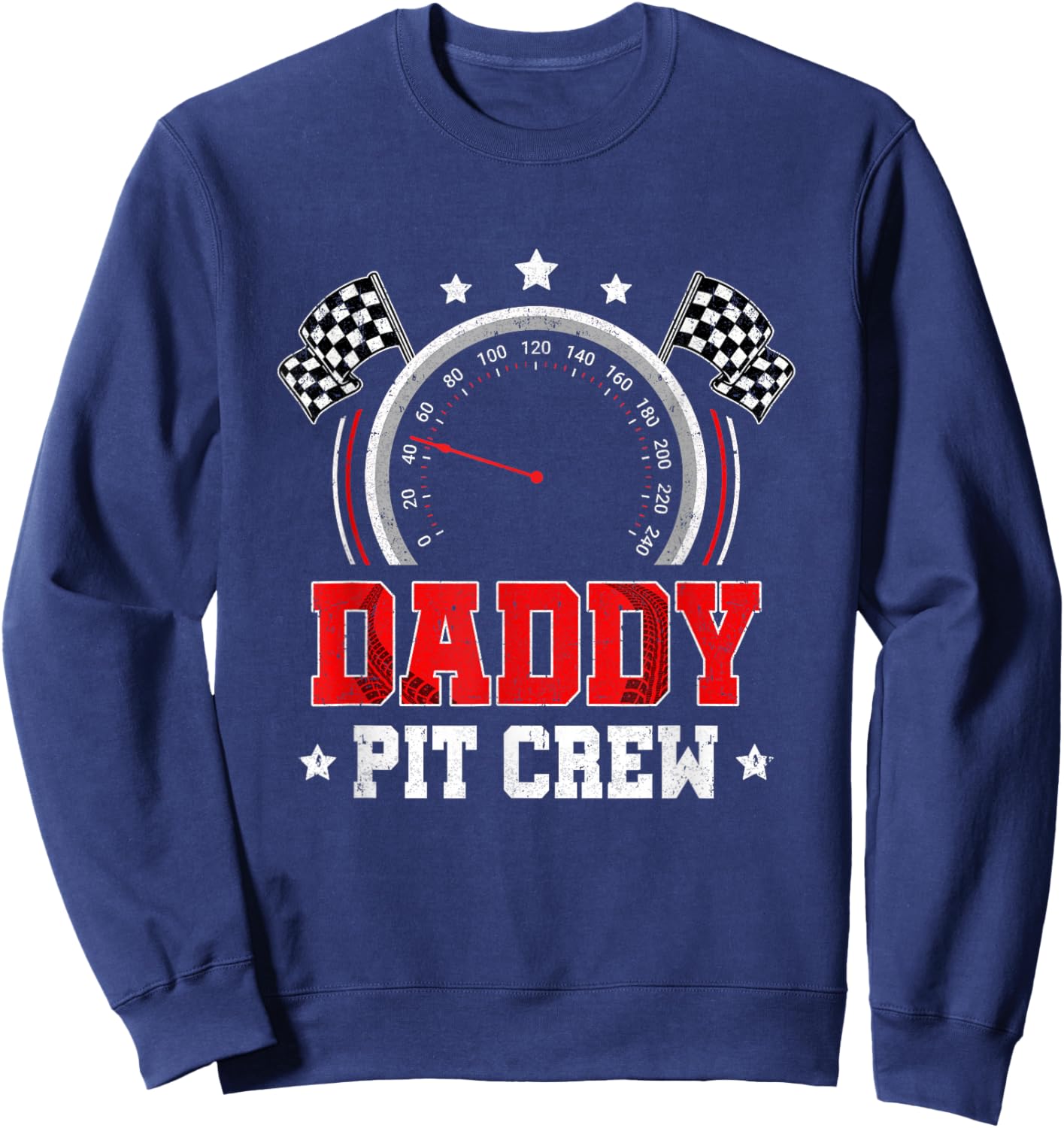 Daddy Pit Crew Race Car Birthday Party Racing Family Sweatshirt - Sweatshirt | Navy