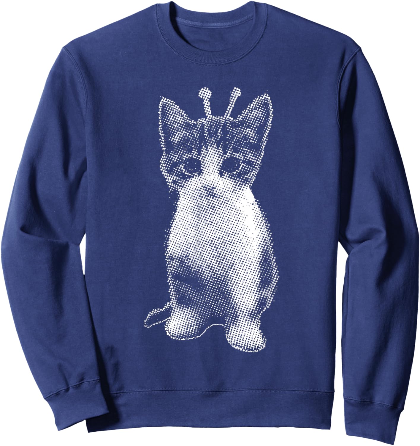Silly Cat Alien Y2K Vintage Kitten Gnarp Sweatshirt - Sweatshirt | Navy