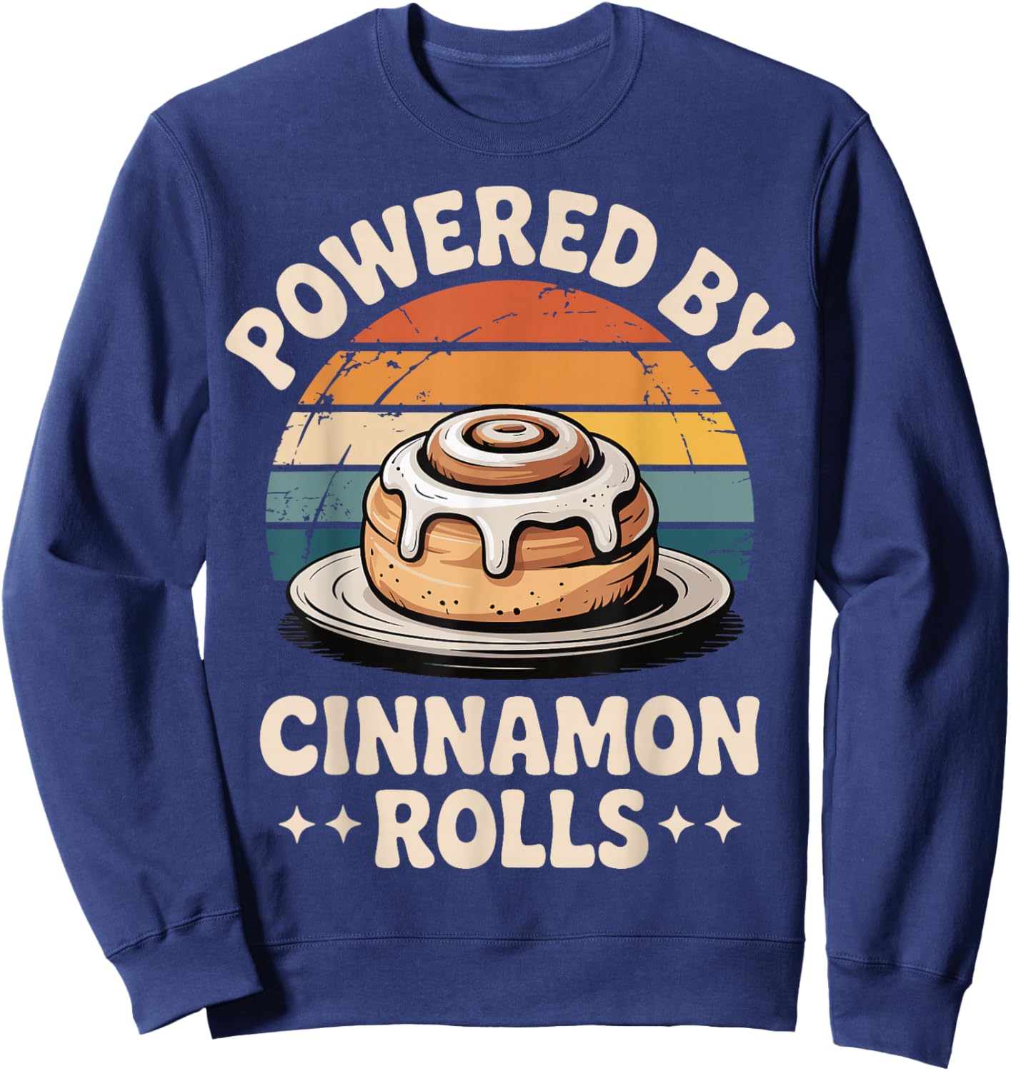 Powered by Cinnamon Rolls Sweatshirt - Sweatshirt | Navy