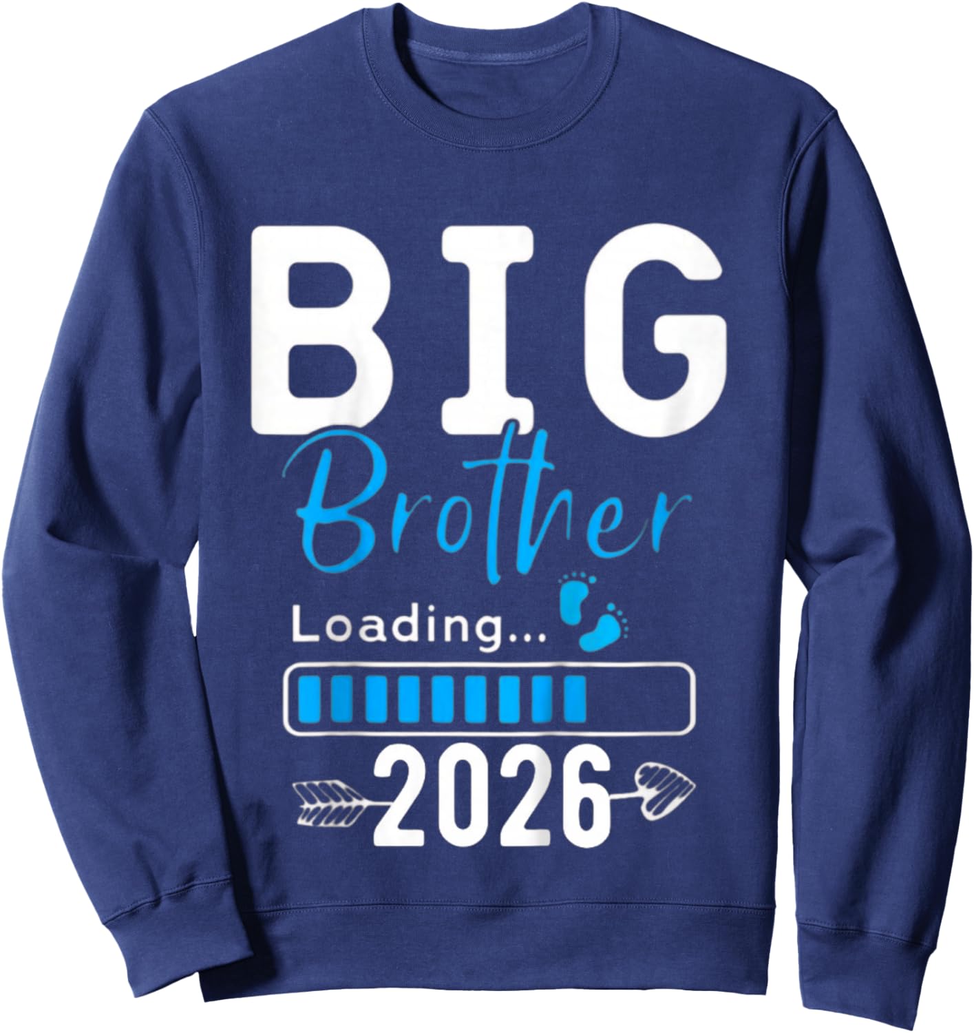 Kids Big Brother Loading 2026, Promoted To Big Brother 2026 Sweatshirt - Sweatshirt | Navy