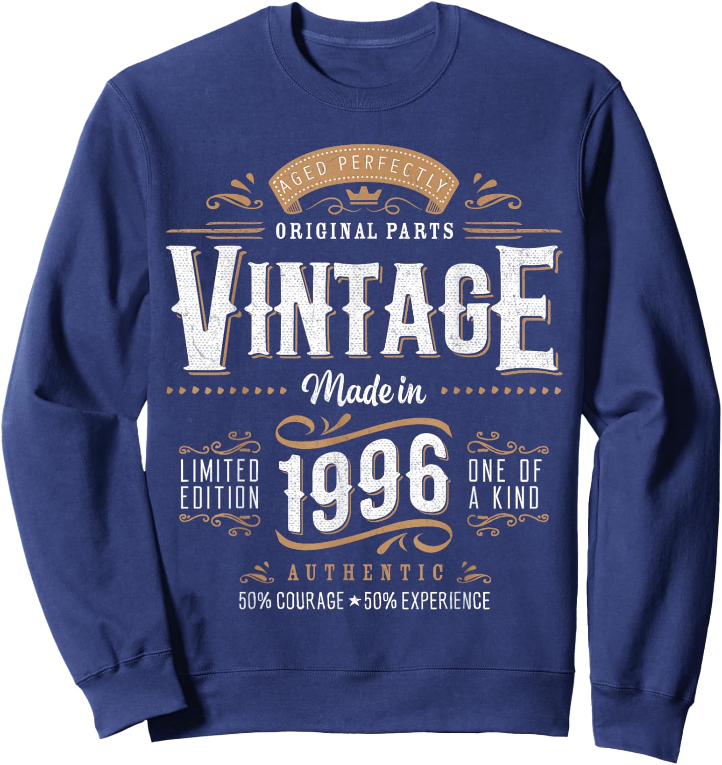 Vintage 1996 Dual Sided 30th Birthday 30 Years Old Sweatshirt - Sweatshirt | Navy