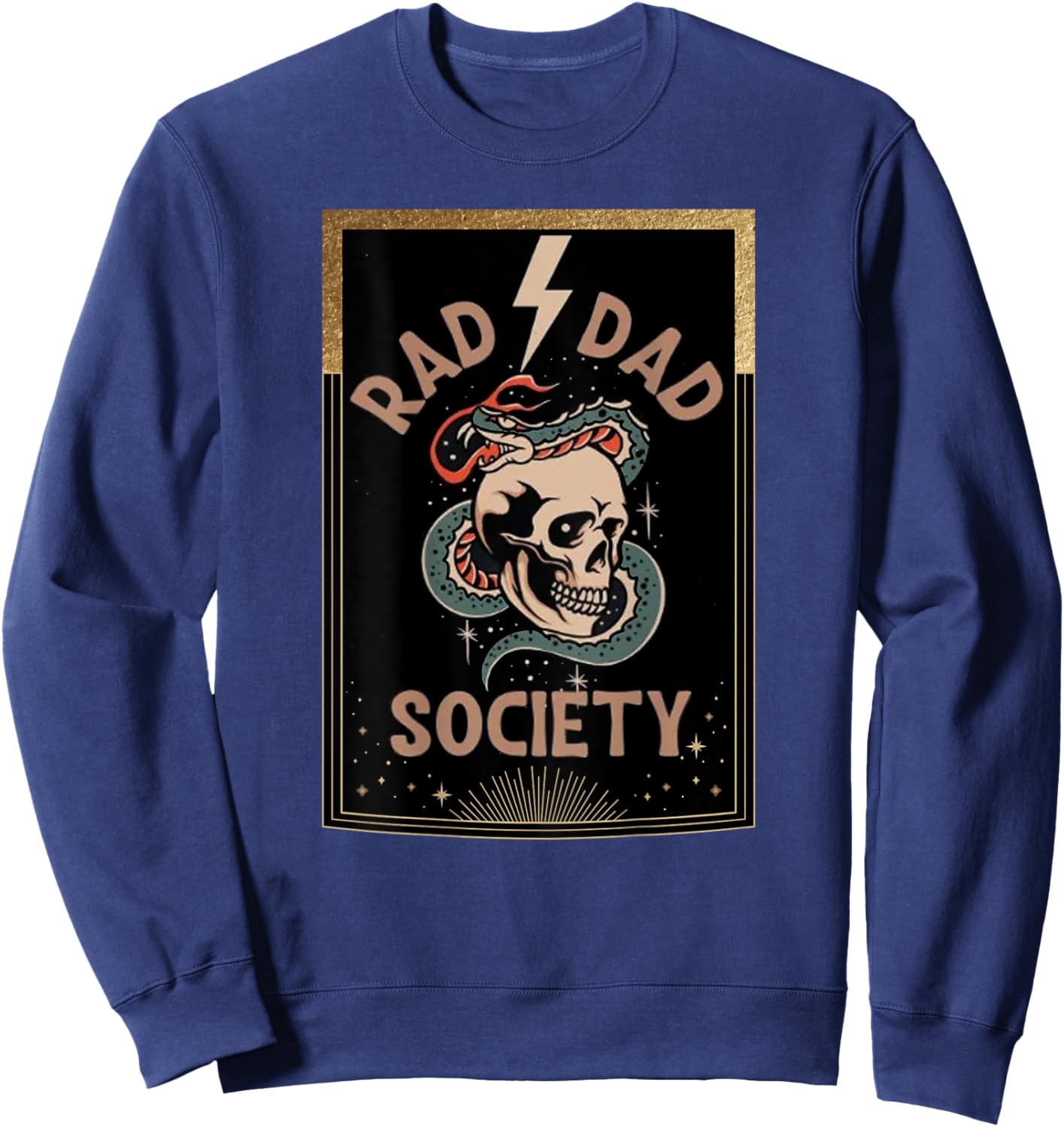 Rad Dad Society , Cool Dad Club, Dad Life , Fathers Day Sweatshirt - Sweatshirt | Navy