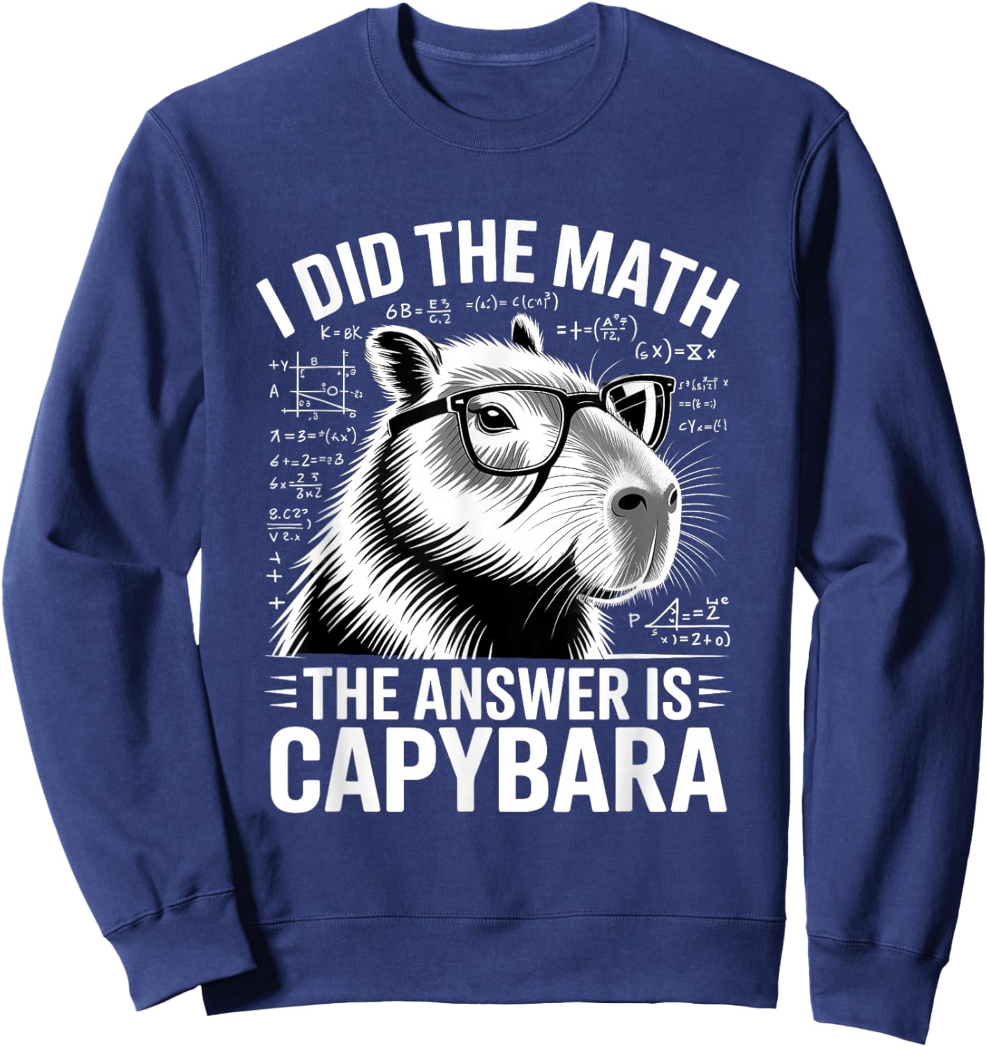 I Did The Math The Answer is Capybara Sweatshirt - Sweatshirt | Navy