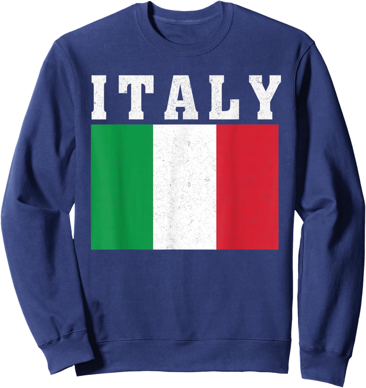 Italy Flag Patriotic National Roots Souvenir Sweatshirt - Sweatshirt | Navy