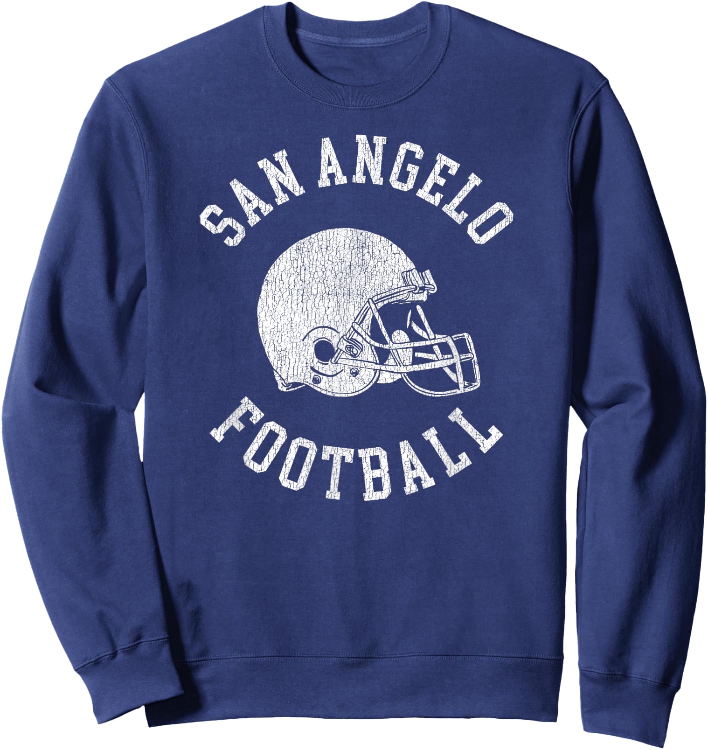 San Angelo Football Throwback Football Helmet Retro Sweatshirt - Sweatshirt | Navy