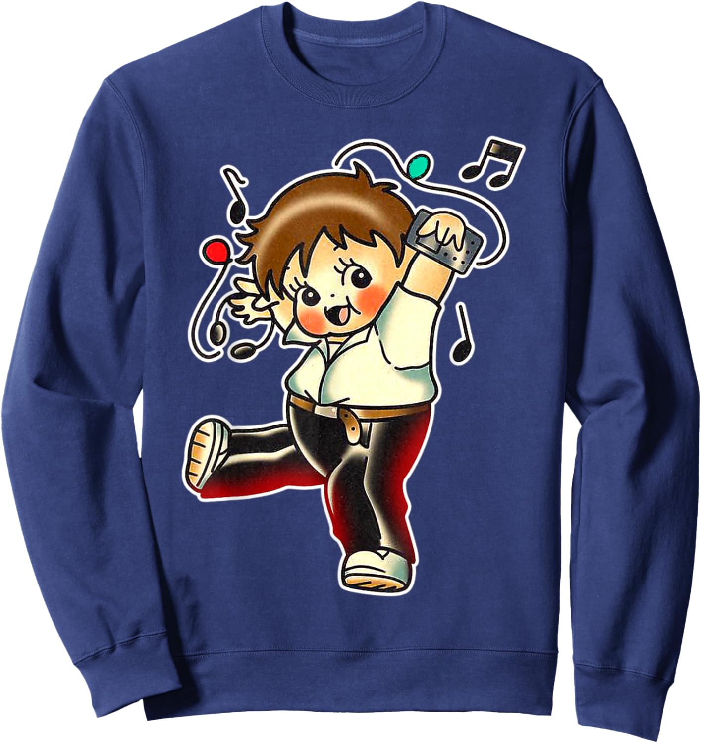 Kewpie Baby Musician Music Lover Sweatshirt - Sweatshirt | Navy