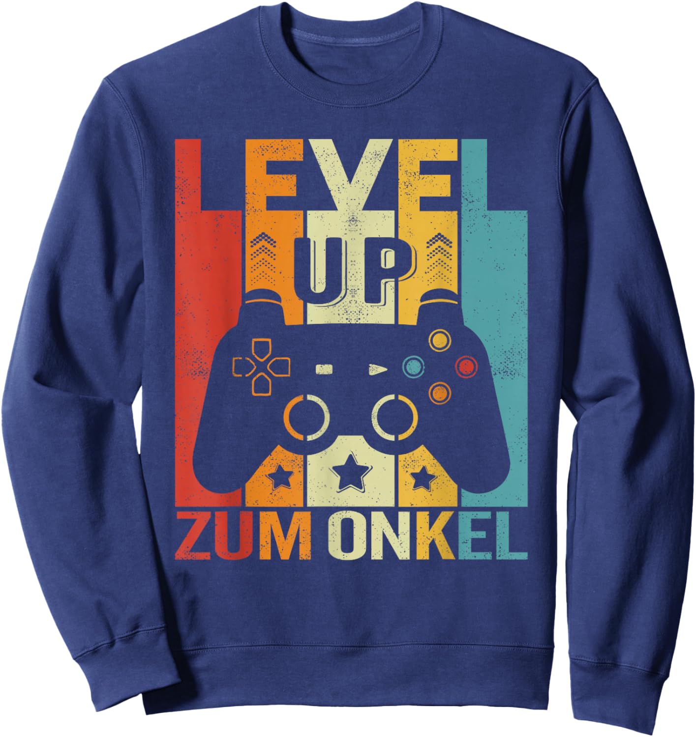 Level Up zum Onkel Schwangerschaft Verkünden Retro Gamer Sweatshirt - Sweatshirt | Navy