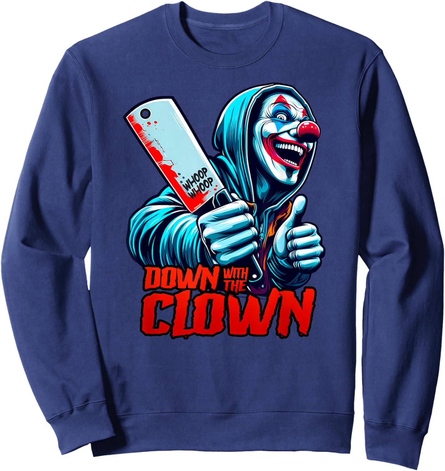 DOWN WITH THE CLOWN Hatchet ICPS Man Juggalette Sweatshirt - Sweatshirt | Navy