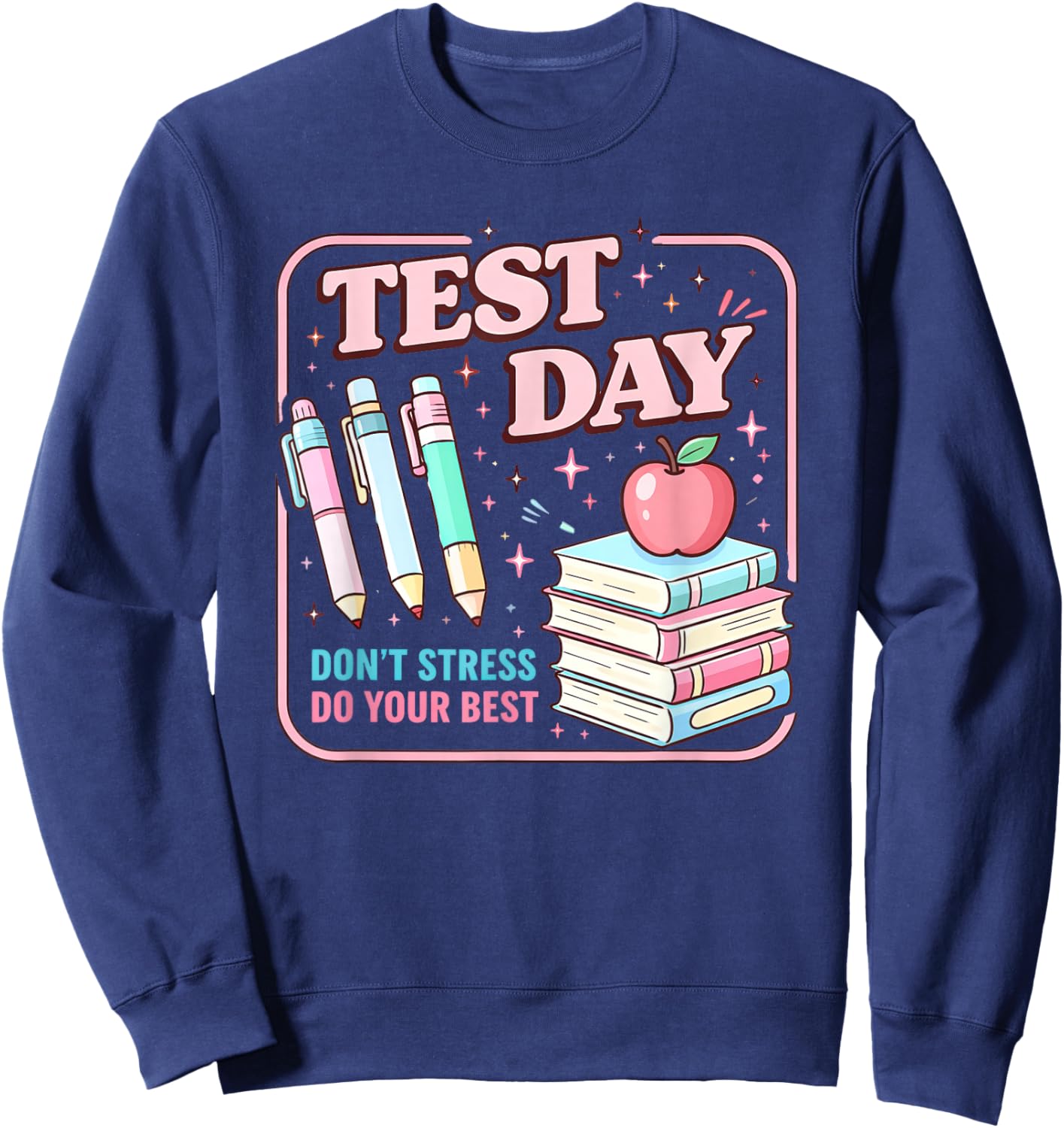 Test Day STAAR Teacher Testing Active Monitoring Sweatshirt - Sweatshirt | Navy