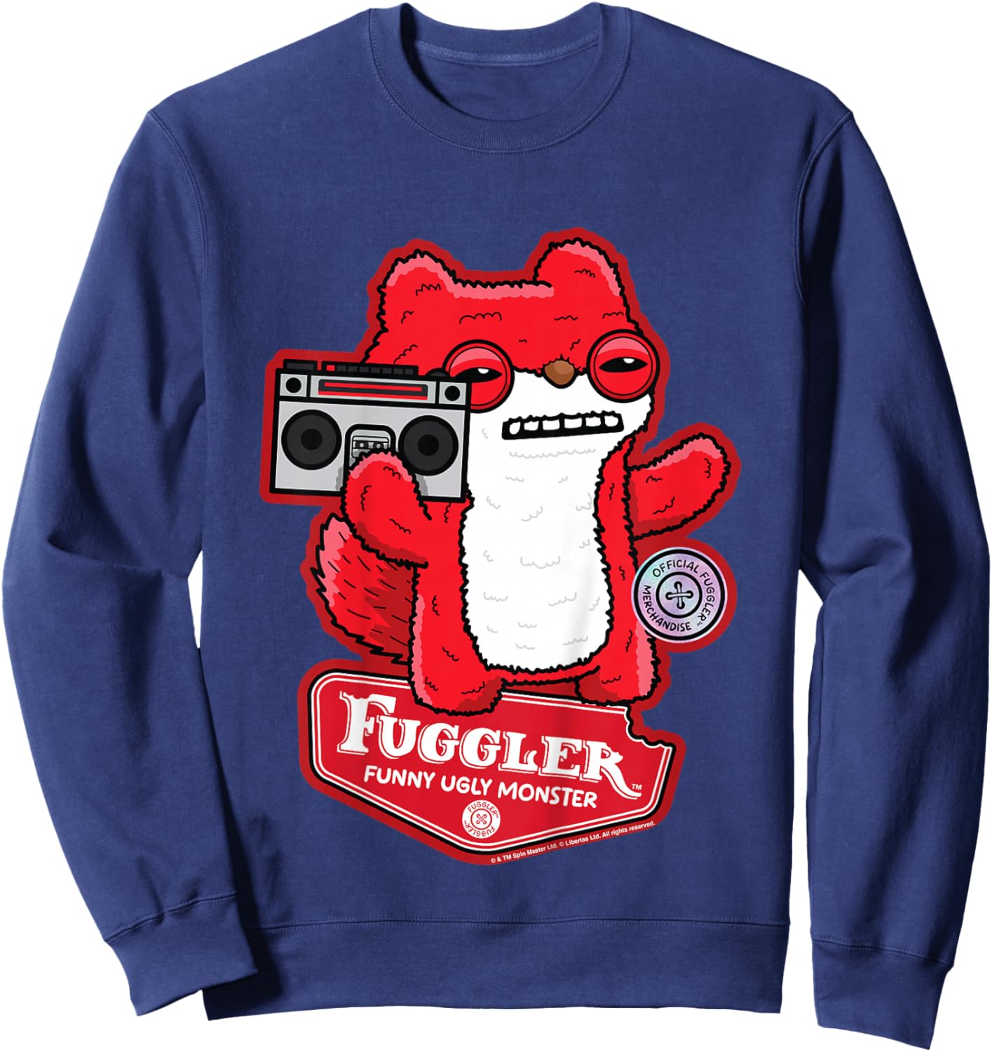Kids Fuggler Boombox Sketchy Squirrel Kids Sweatshirt - Sweatshirt | Navy