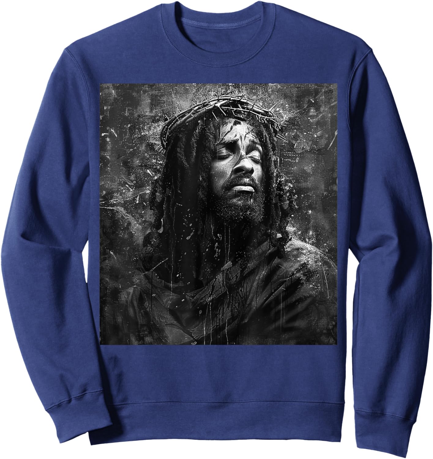 Black Jesus, Christianity, Church, Christ, Jesus Sweatshirt - Sweatshirt | Navy