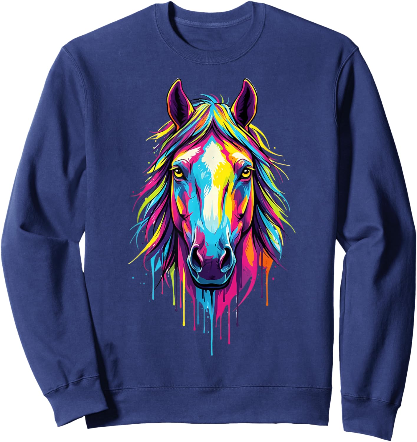 Aux Teintes Vives Design Artistique Sweatshirt - Sweatshirt | Navy