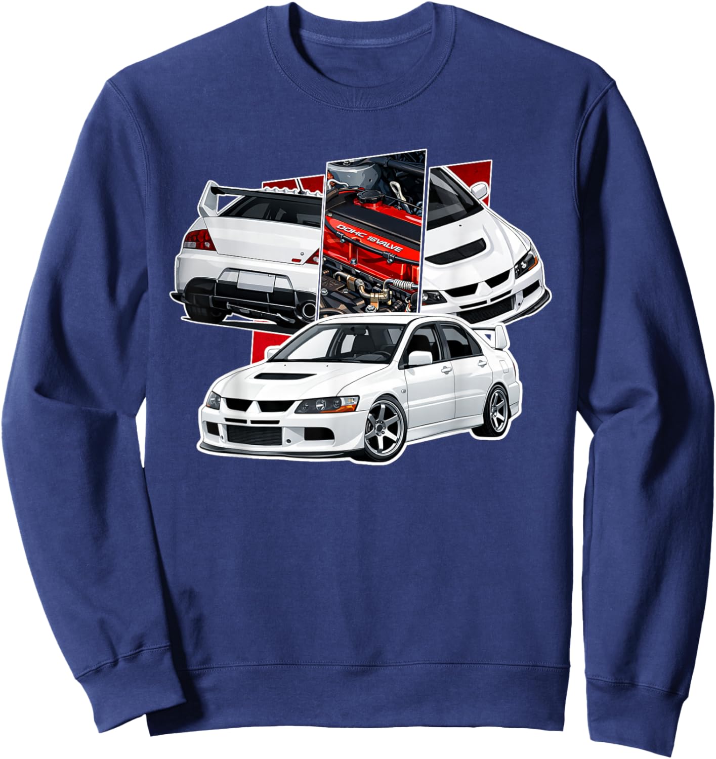 JDM Rally Auto Evo 9 Asphalt Japan Autos Für echte Tuner Sweatshirt - Sweatshirt | Navy