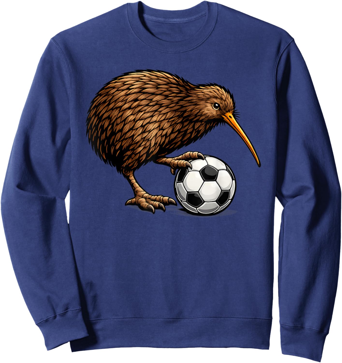 Lustiger Kiwi-Vogel mit Fußball Neuseeland Fan Design Sweatshirt - Sweatshirt | Navy