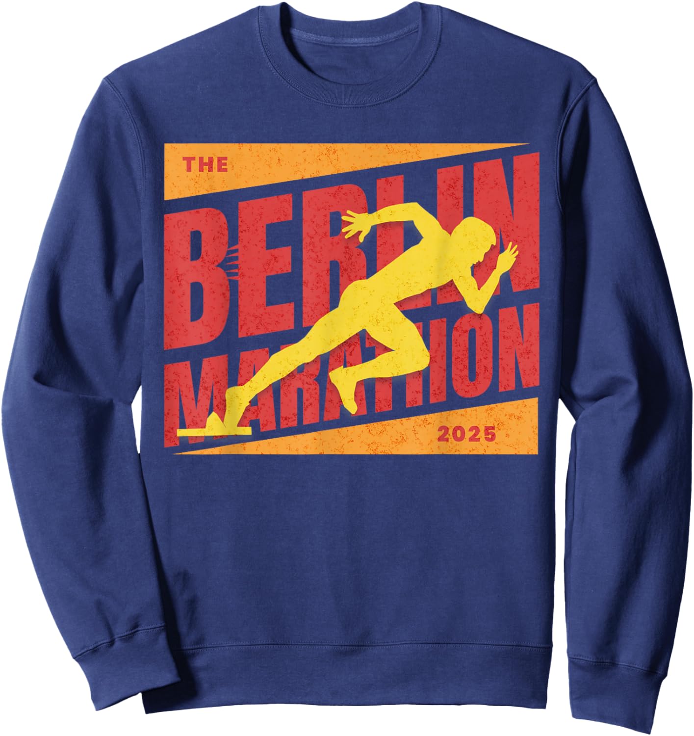 German Marathon 2025 and Berlin Germany Running Marathoner Sweatshirt - Sweatshirt | Navy