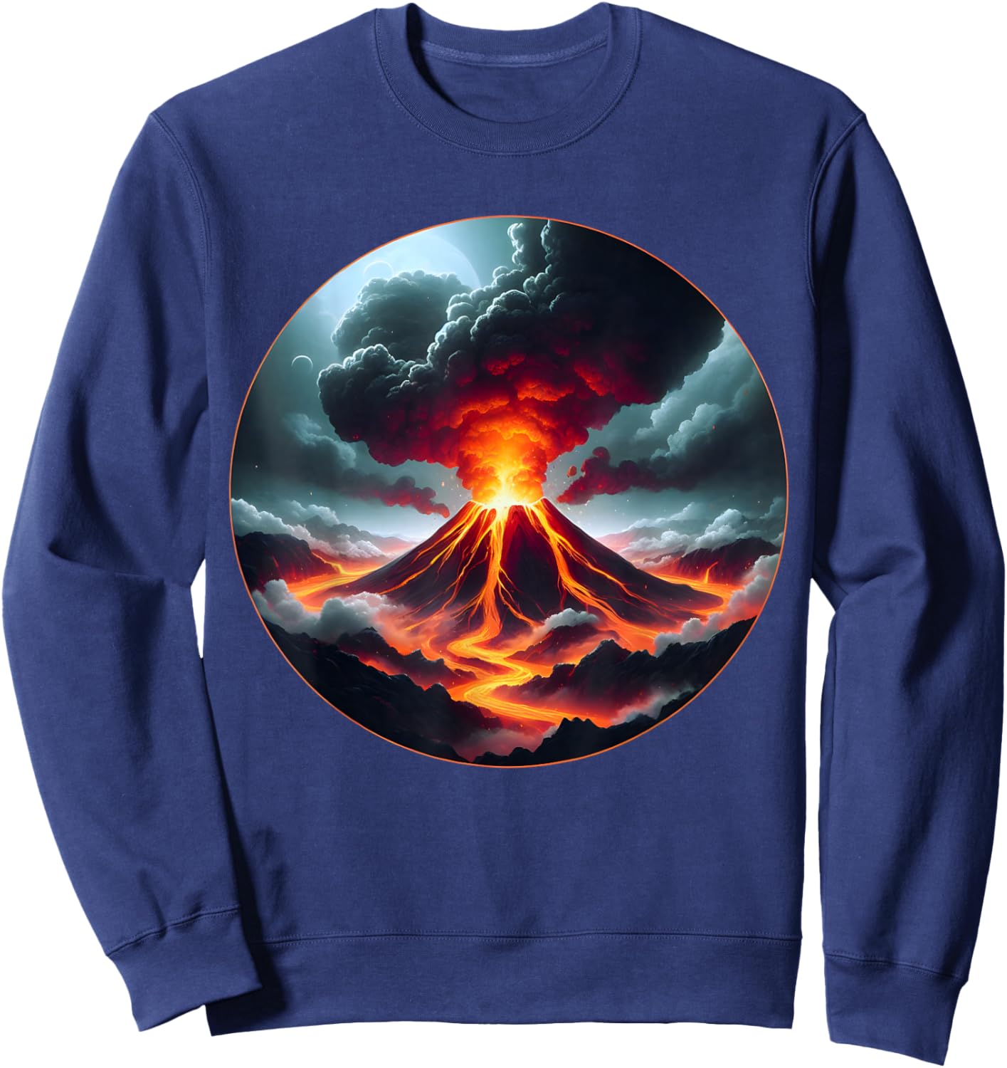 Cool erupting volcano Outfit for boys and girls Sweatshirt - Sweatshirt | Navy