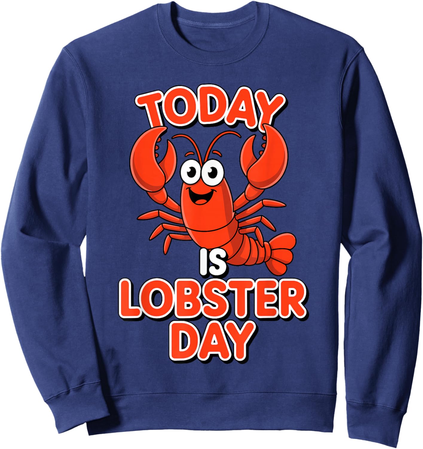 Funny Lobster Art Women Kids Seafood Lobster Lover Sweatshirt - Sweatshirt | Navy