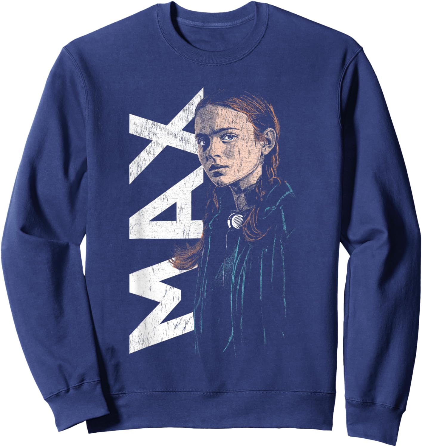 Stranger Things Max Neo Homage Officially Licensed Sweatshirt - Sweatshirt | Navy