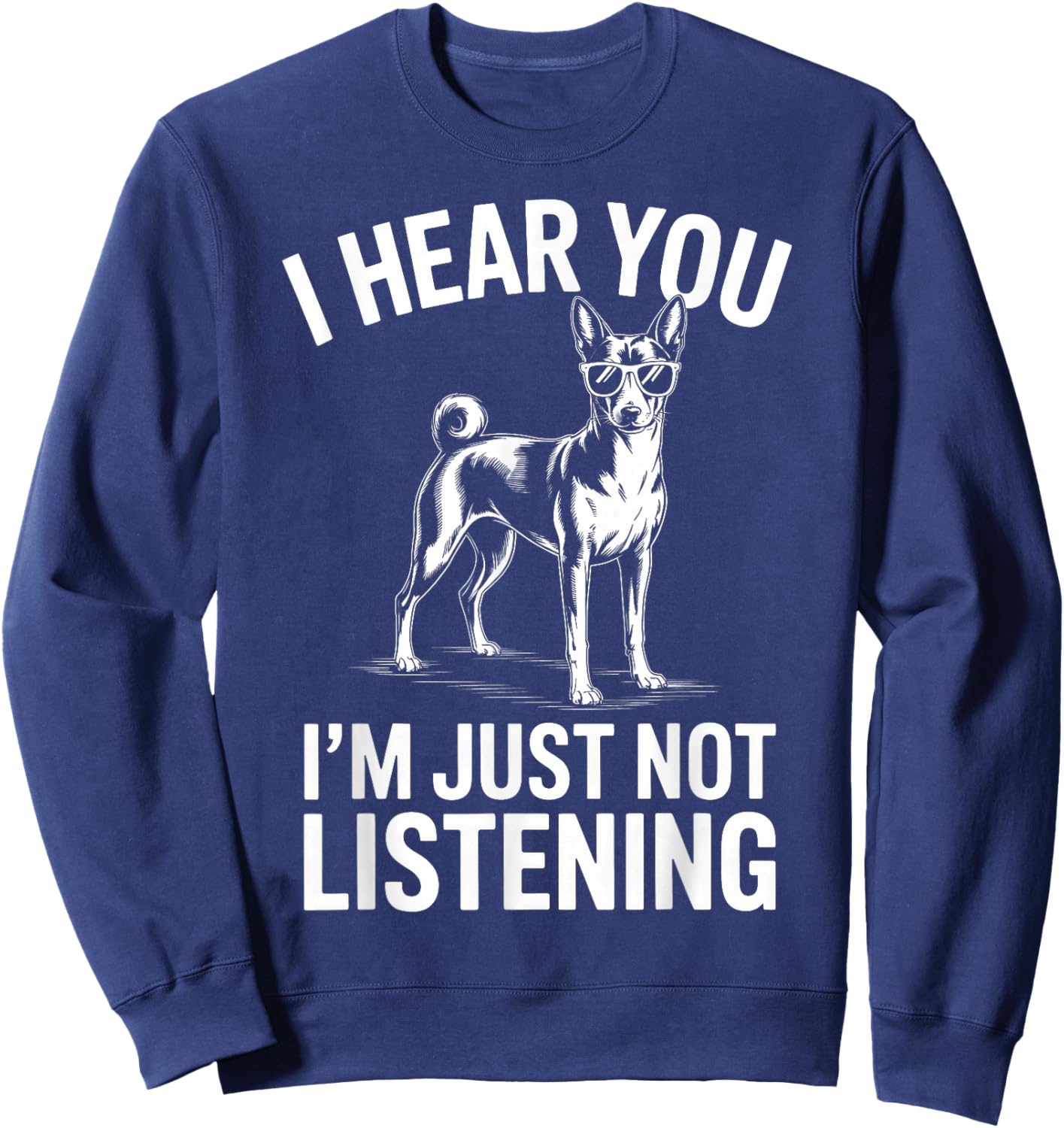Basenji Funny Basenji Sweatshirt - Sweatshirt | Navy
