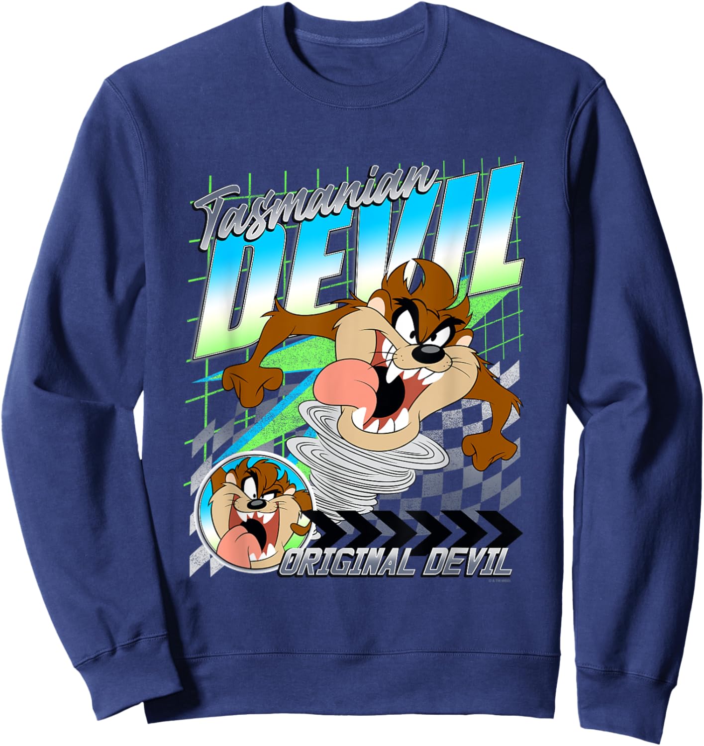 Looney Tunes Tasmanian Devil Original Devil Poster Sweatshirt - Sweatshirt | Navy