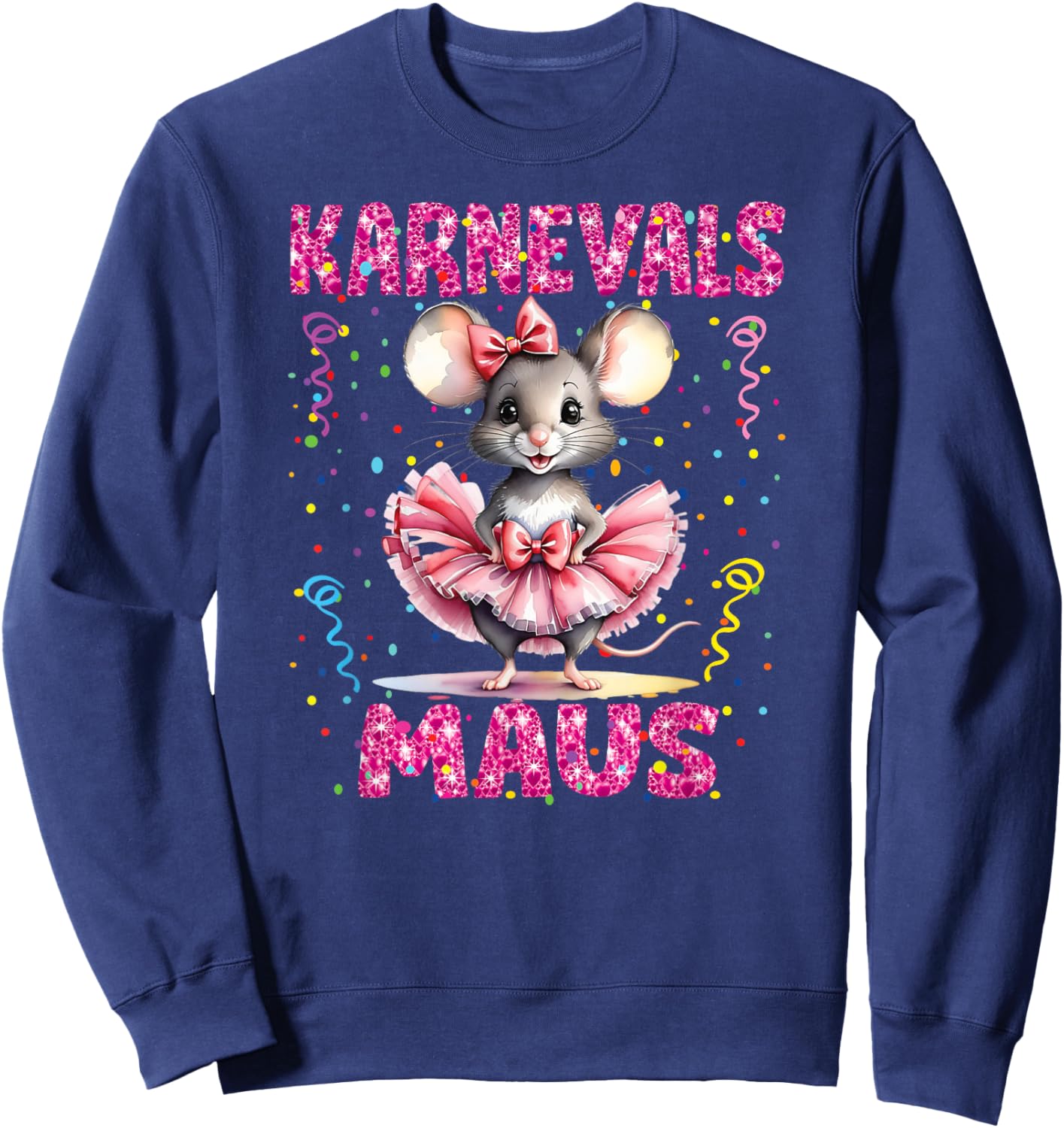 Carnival Mouse Girls' Carnival Costume Confetti Sweatshirt - Sweatshirt | Navy