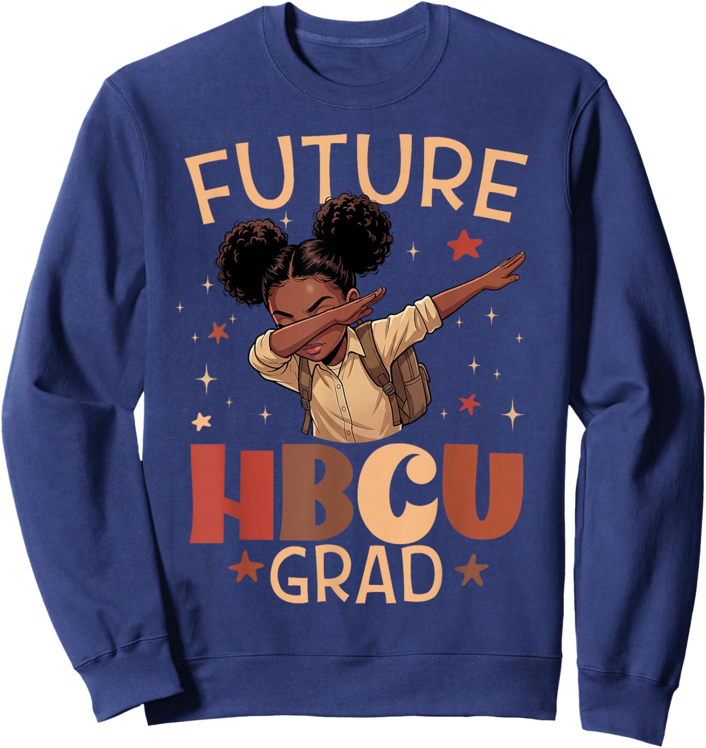 Future HBCU Grad Dabbing Girls Graduation HBCU Sweatshirt - Sweatshirt | Navy