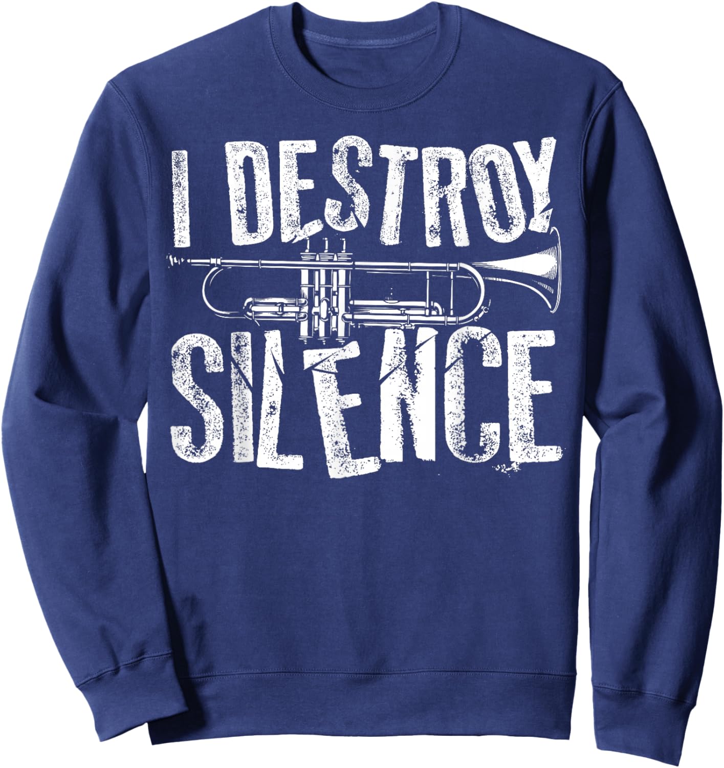 Best Trumpet Player Art Women Trumpetist Gag Trumpet Sweatshirt - Sweatshirt | Navy