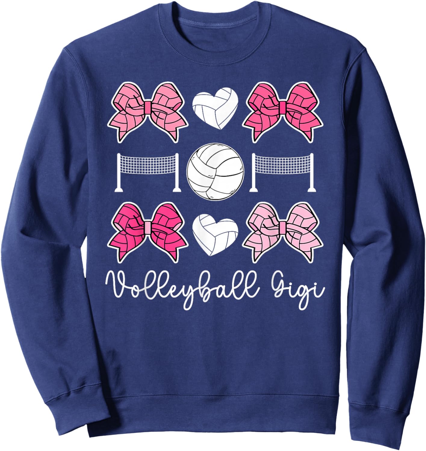Volleyball Gigi Of A Volleyball Player Gigi Coquette Sweatshirt - Sweatshirt | Navy
