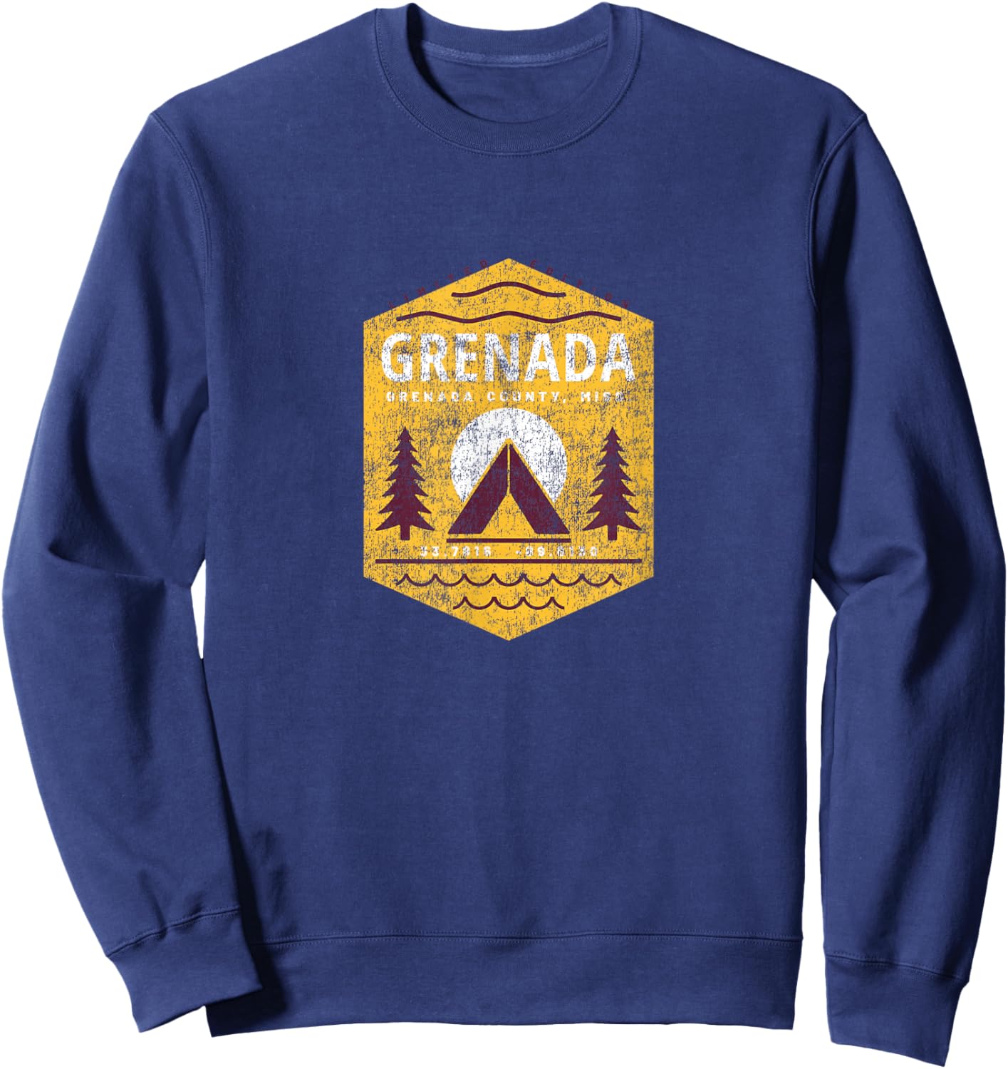 Grenada Mississippi Camping Souvenir Grenada Sweatshirt - Sweatshirt | Navy