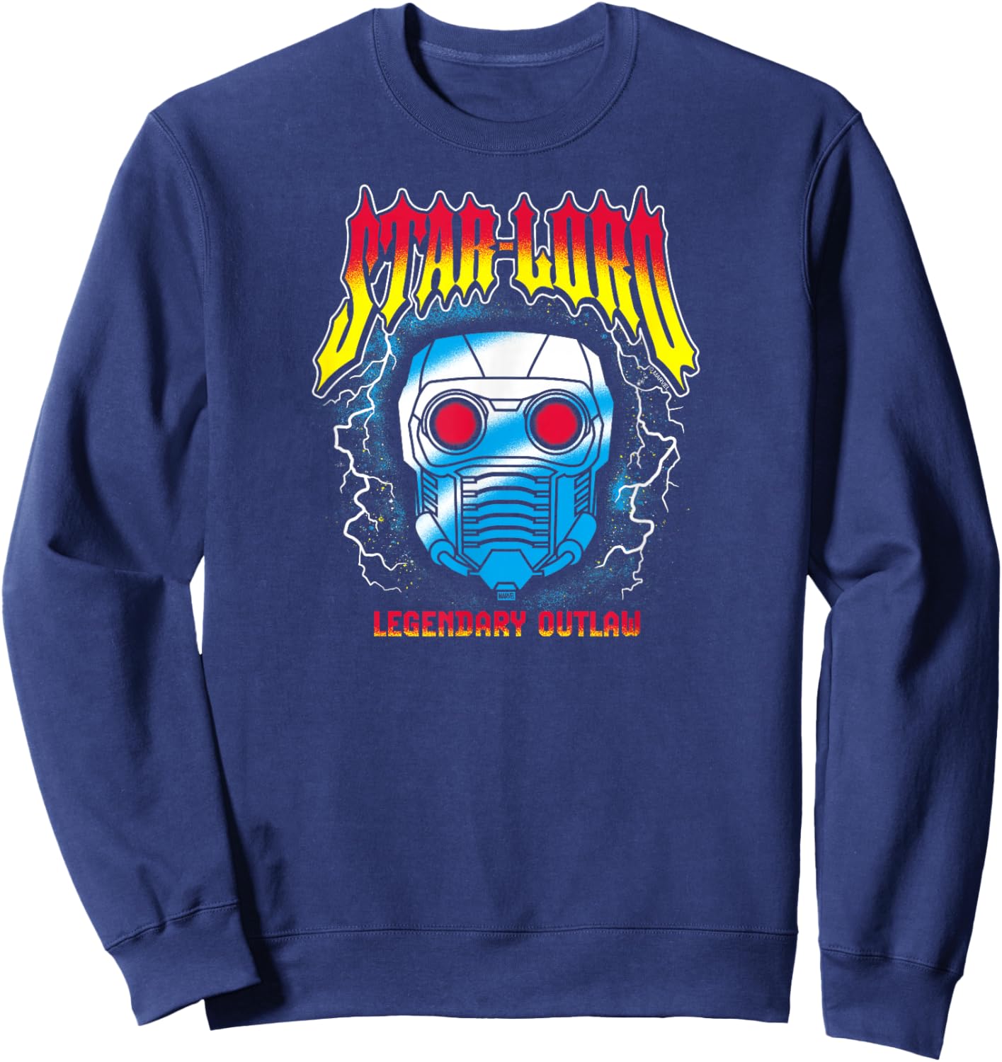 Guardians Of The Galaxy - Star Lord Metal Inspired Sweatshirt - Sweatshirt | Navy