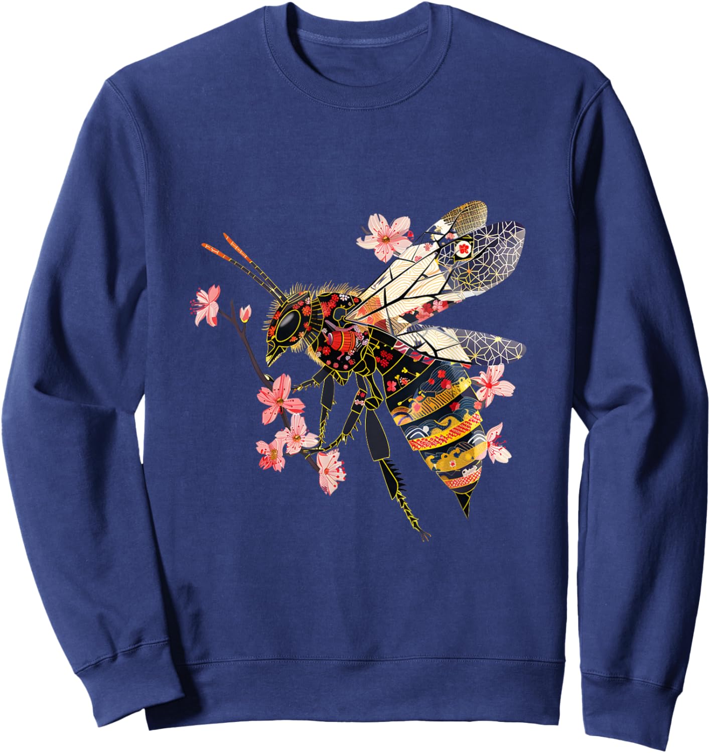 Giant Hornet Japanese Origami Hornets Cherry Blossom Sweatshirt - Sweatshirt | Navy