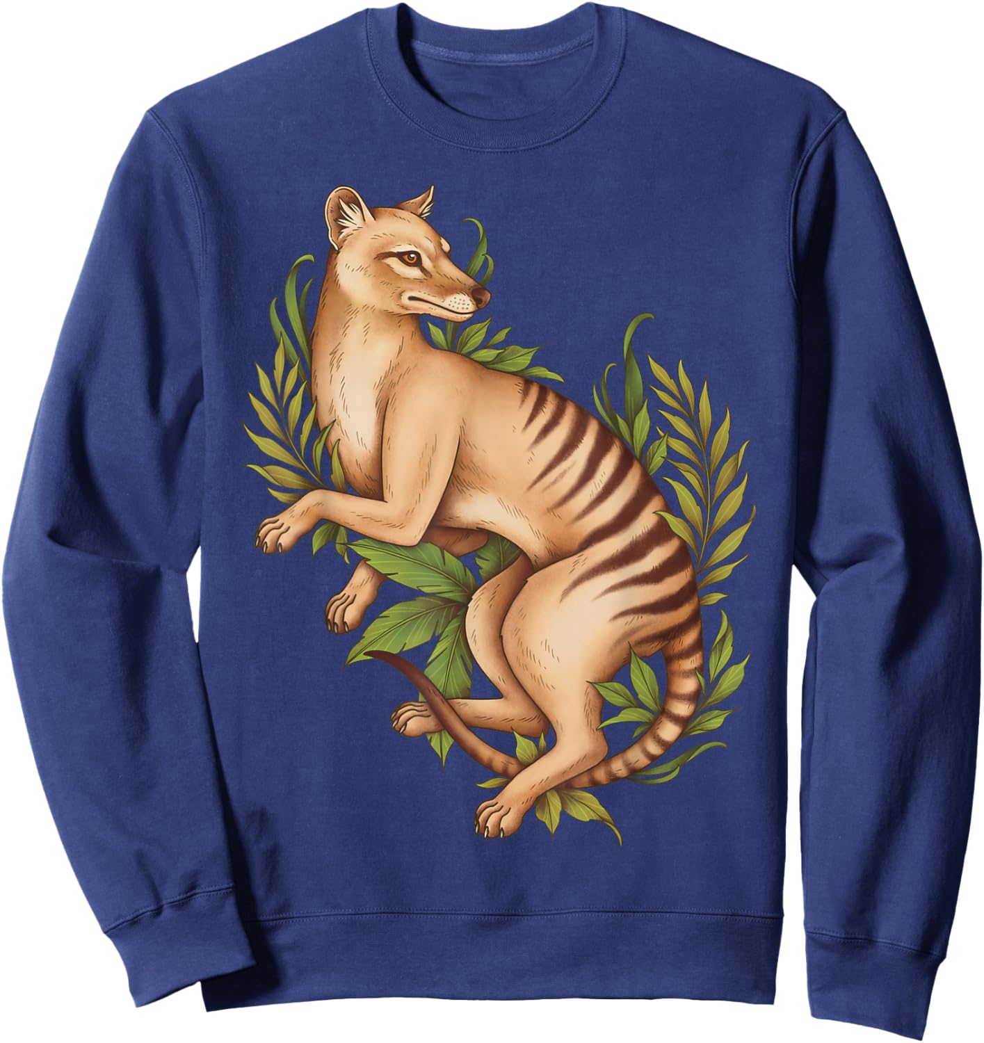 Thylacine Tasmanian Wolf Cryptid Tiger Furry Therian Sweatshirt - Sweatshirt | Navy