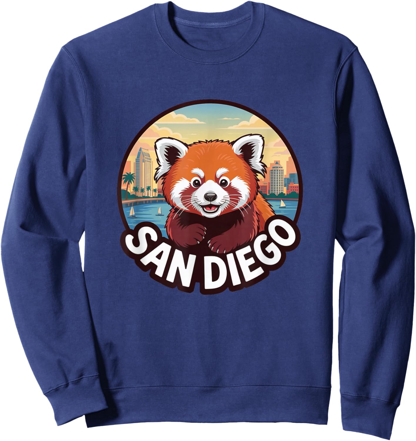San Diego Red Panda Cute Animal City Zoo My Sweatshirt - Sweatshirt | Navy