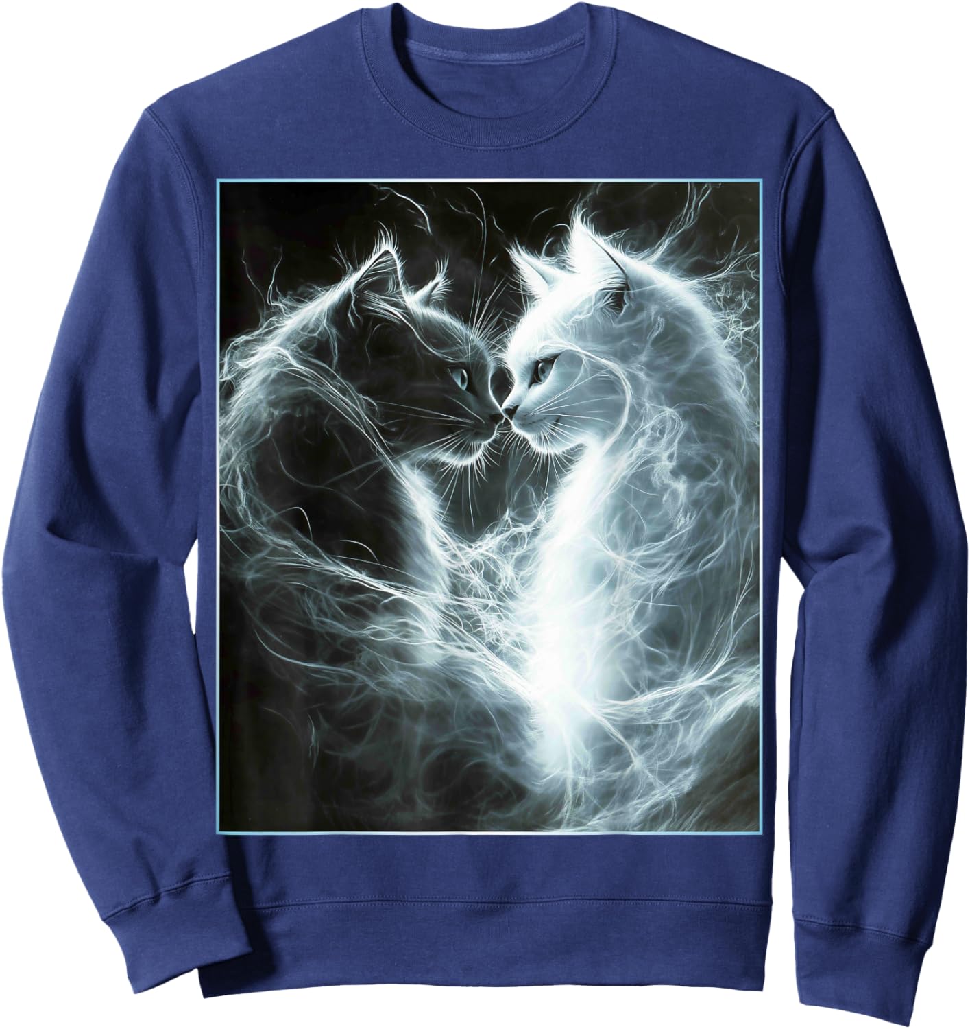 Cute Magical Cat Kitten Fantasy Art Design Sweatshirt - Sweatshirt | Navy