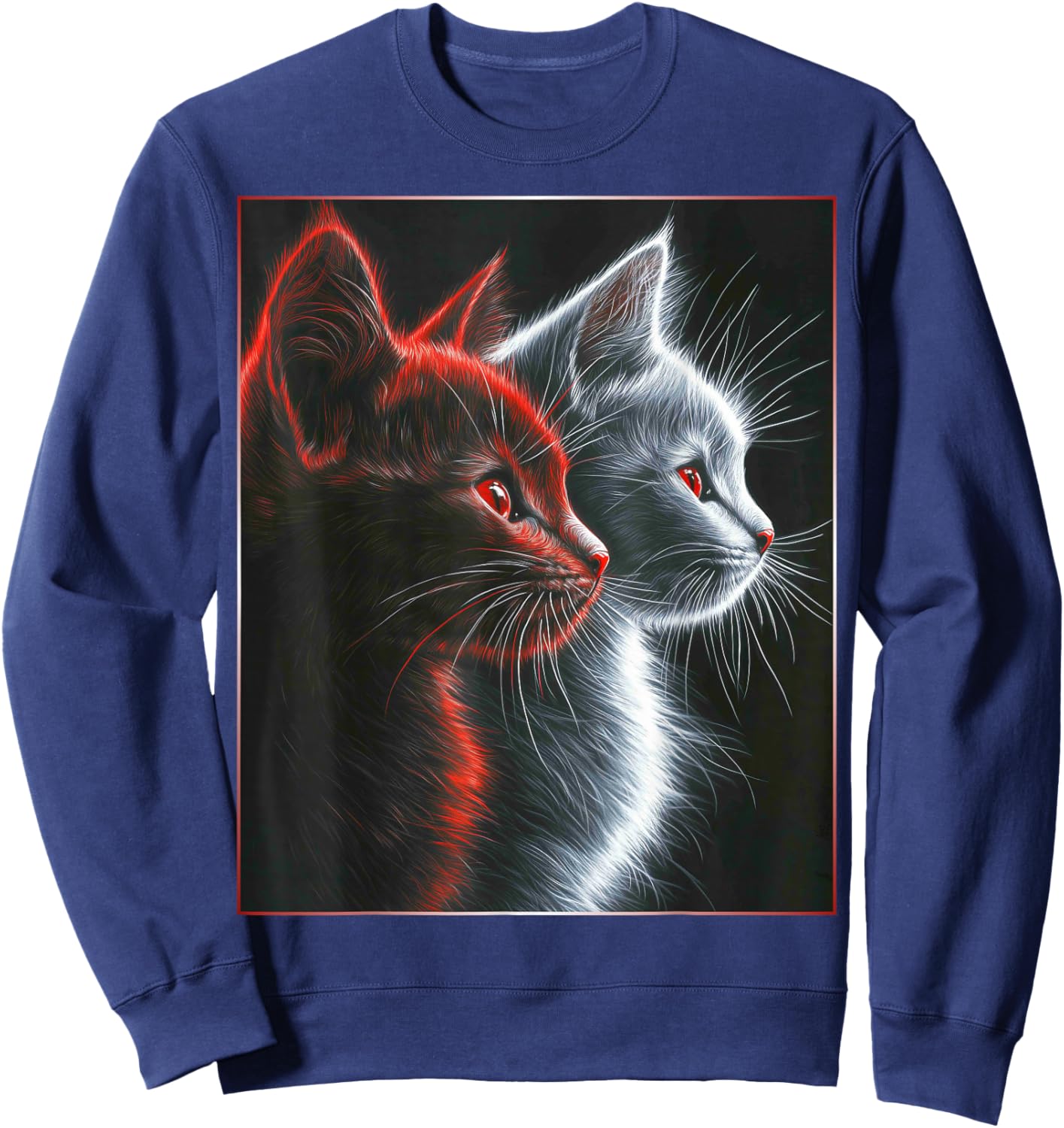 Cute Magical Cat Kitten Fantasy Art Design Sweatshirt - Sweatshirt | Navy