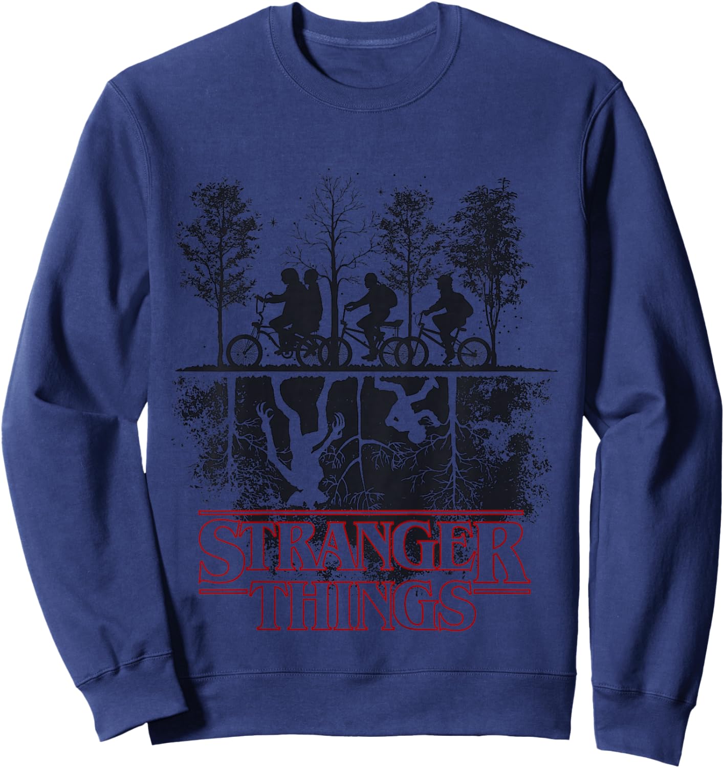 Stranger Things The Upside Down Logo Sweatshirt - Sweatshirt | Navy