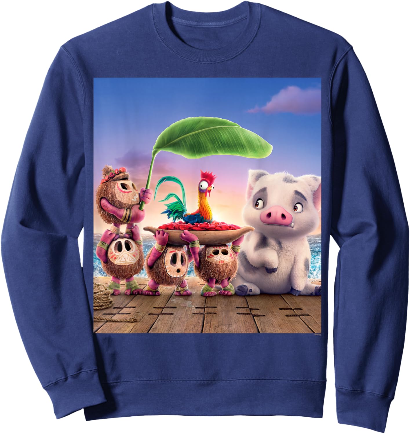 Disney Moana 2 Kakamora with Heihei and Pua Funny Sweatshirt - Sweatshirt | Navy
