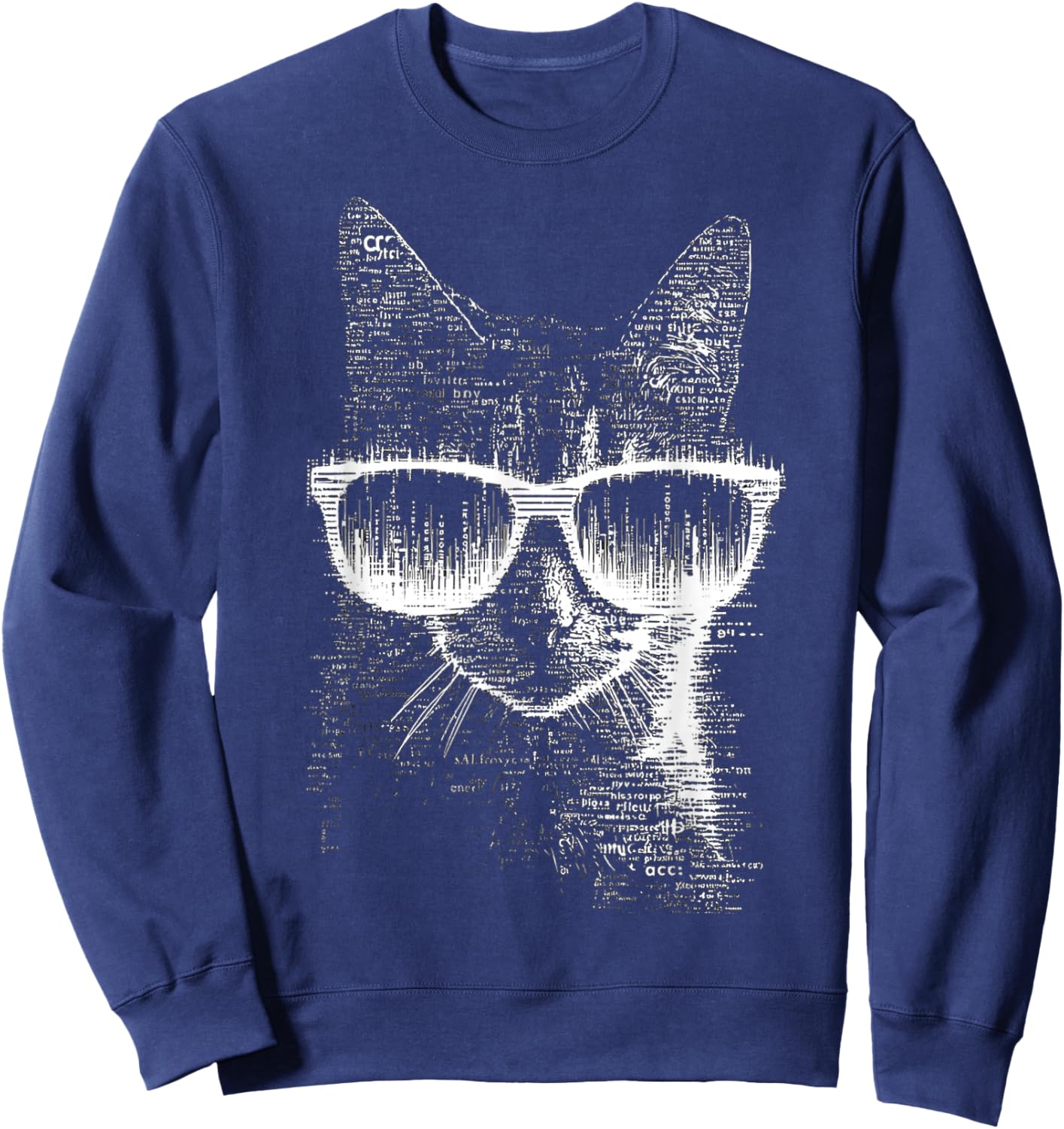 Cat Sunglasses Sweatshirt - Sweatshirt | Navy