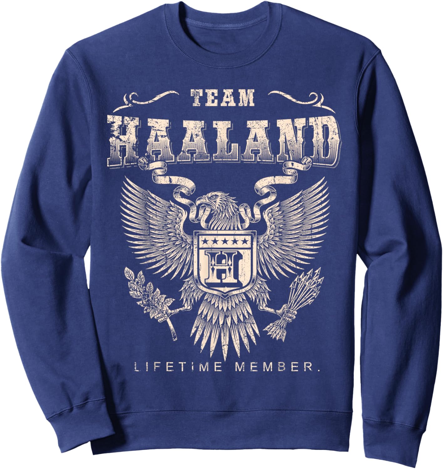 Team Haaland Lifetime Member - Haaland Name Sweatshirt - Sweatshirt | Navy