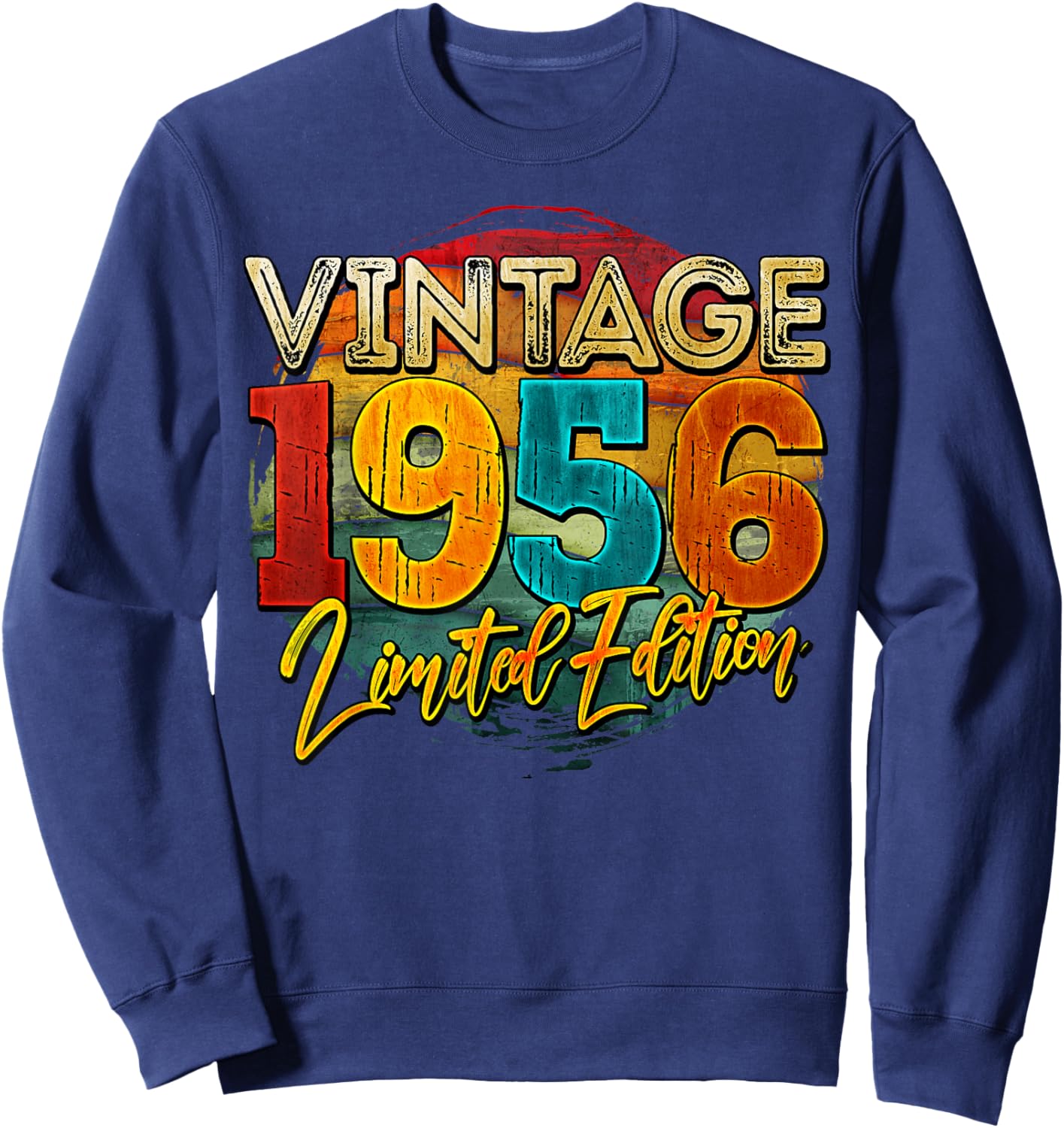 Vintage 70 Birthday Legend Turning 70yr Retro 1956 Sweatshirt - Sweatshirt | Navy