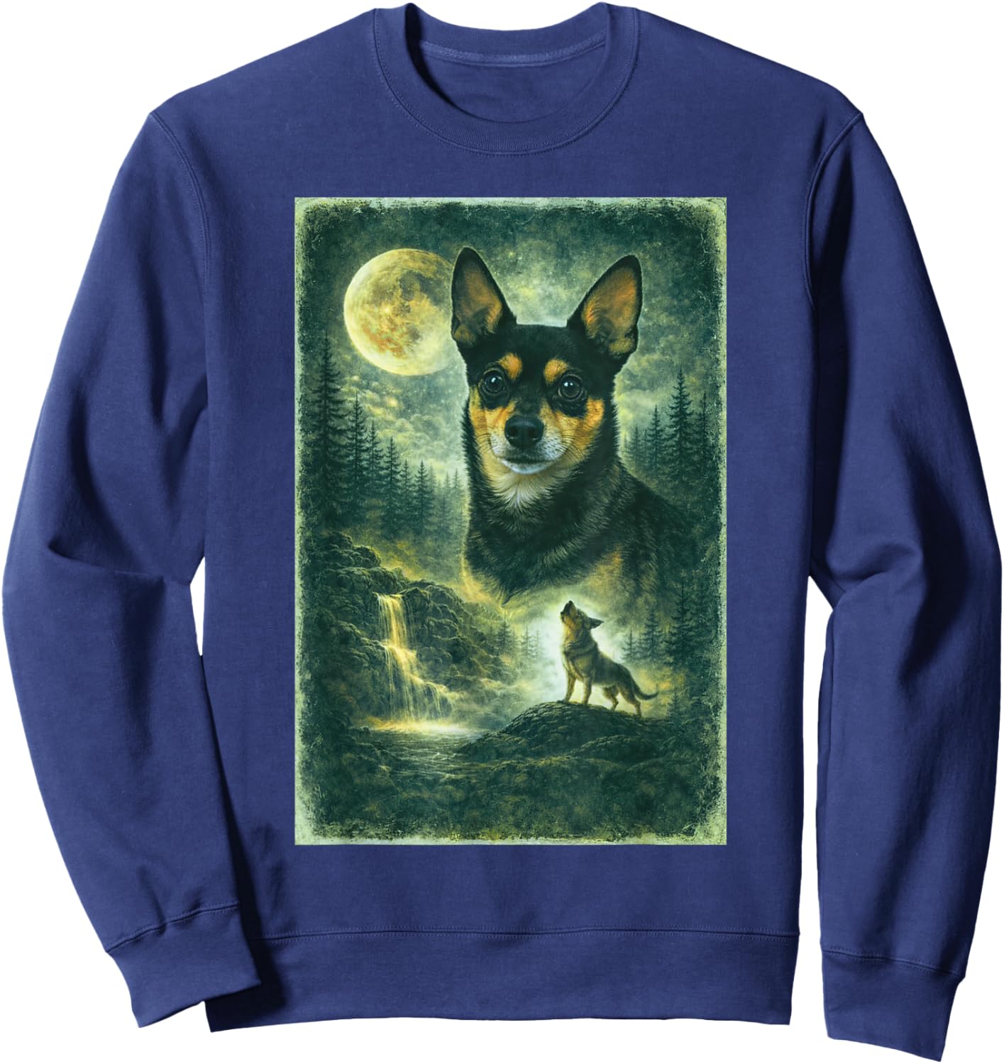 Cute Nugget At Waterfall Sweatshirt - Sweatshirt | Navy