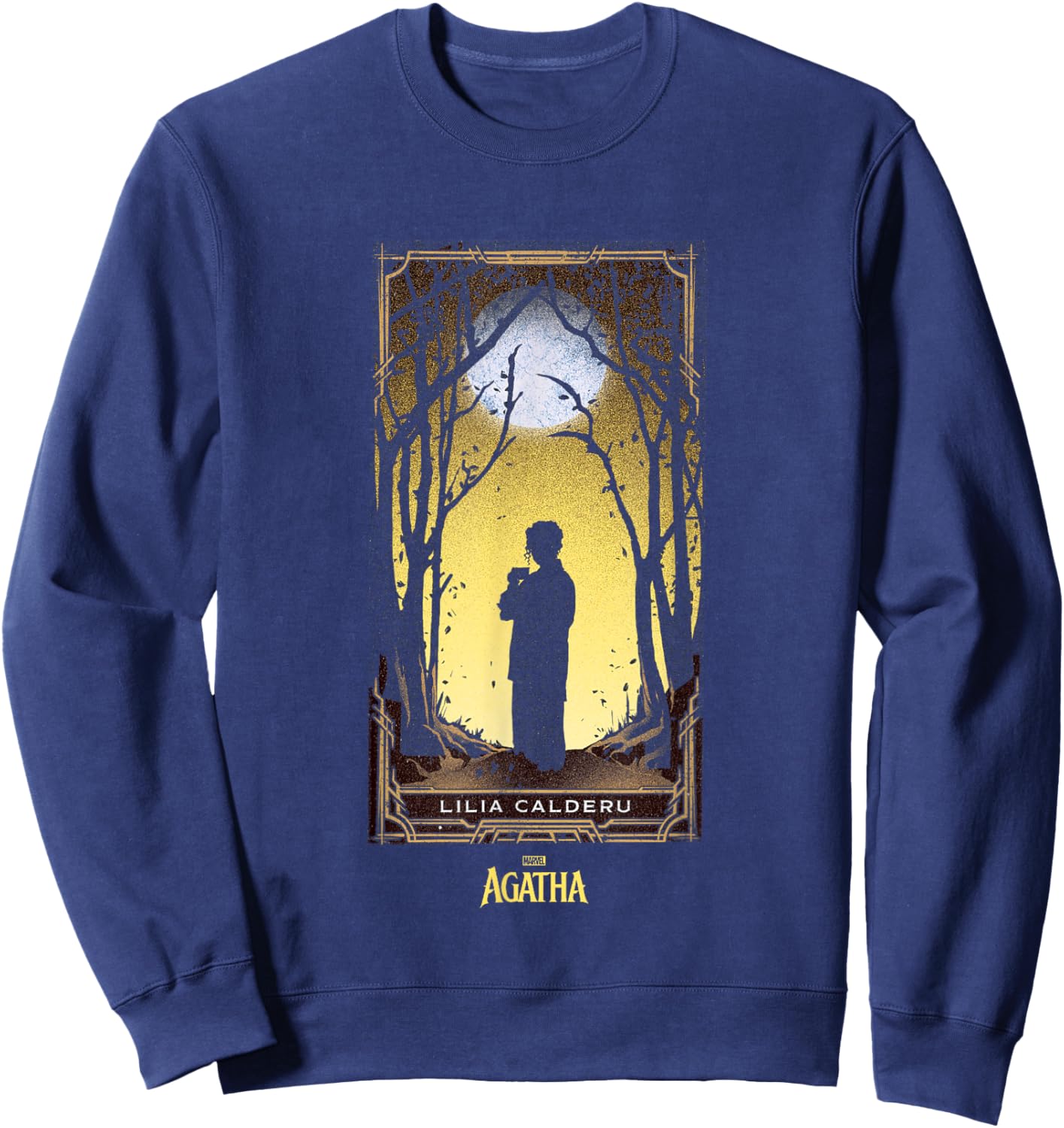 Marvel Agatha All Along Lilia Calderu Tarot Card Vintage Sweatshirt - Sweatshirt | Navy