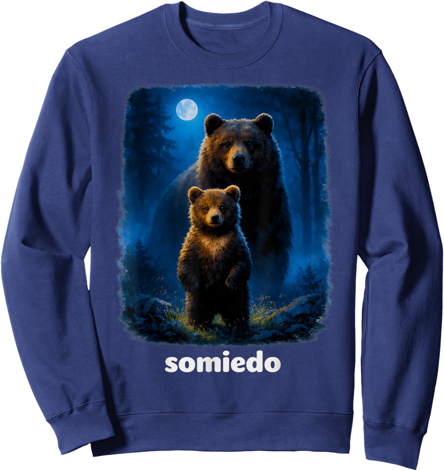 Somiedo Bear Wildlife Nature Lover Park Adventure Animal Sweatshirt - Sweatshirt | Navy