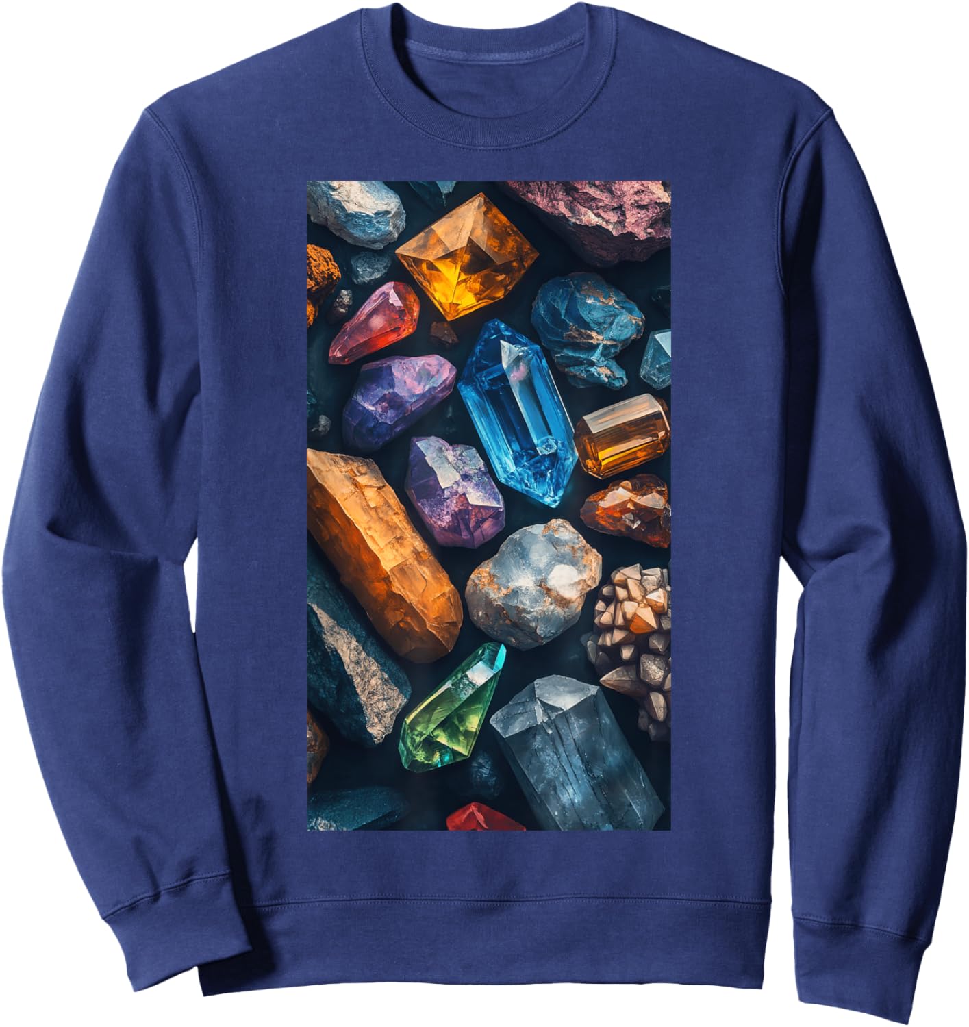 Minerals Gems Crystals Rock Collecting Geolog Sweatshirt - Sweatshirt | Navy