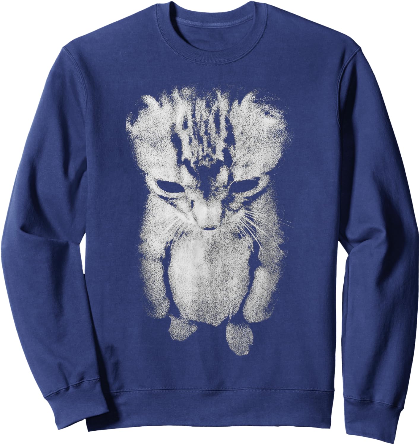EL Gato Munchkin Kitten Funny Sad Crying Cat Meme Cat Lovers Sweatshirt - Sweatshirt | Navy