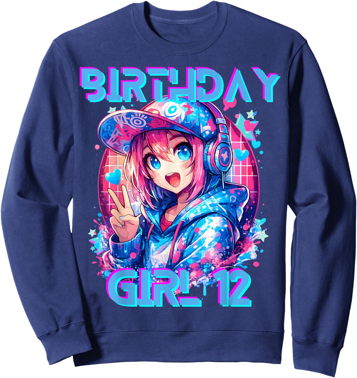 I'm The K Pop Birthday Girl k-Pop Fête d'anniversaire 12 Ans Sweatshirt - Sweatshirt | Navy