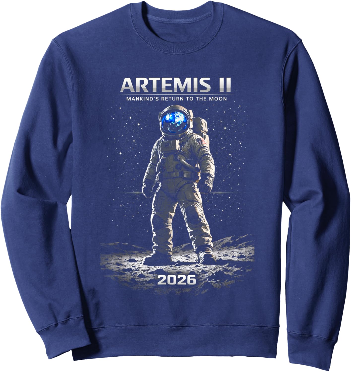 Artemis Astronaut Mission to The Moon 2026 Rocket Artemis 2 Sweatshirt - Sweatshirt | Navy