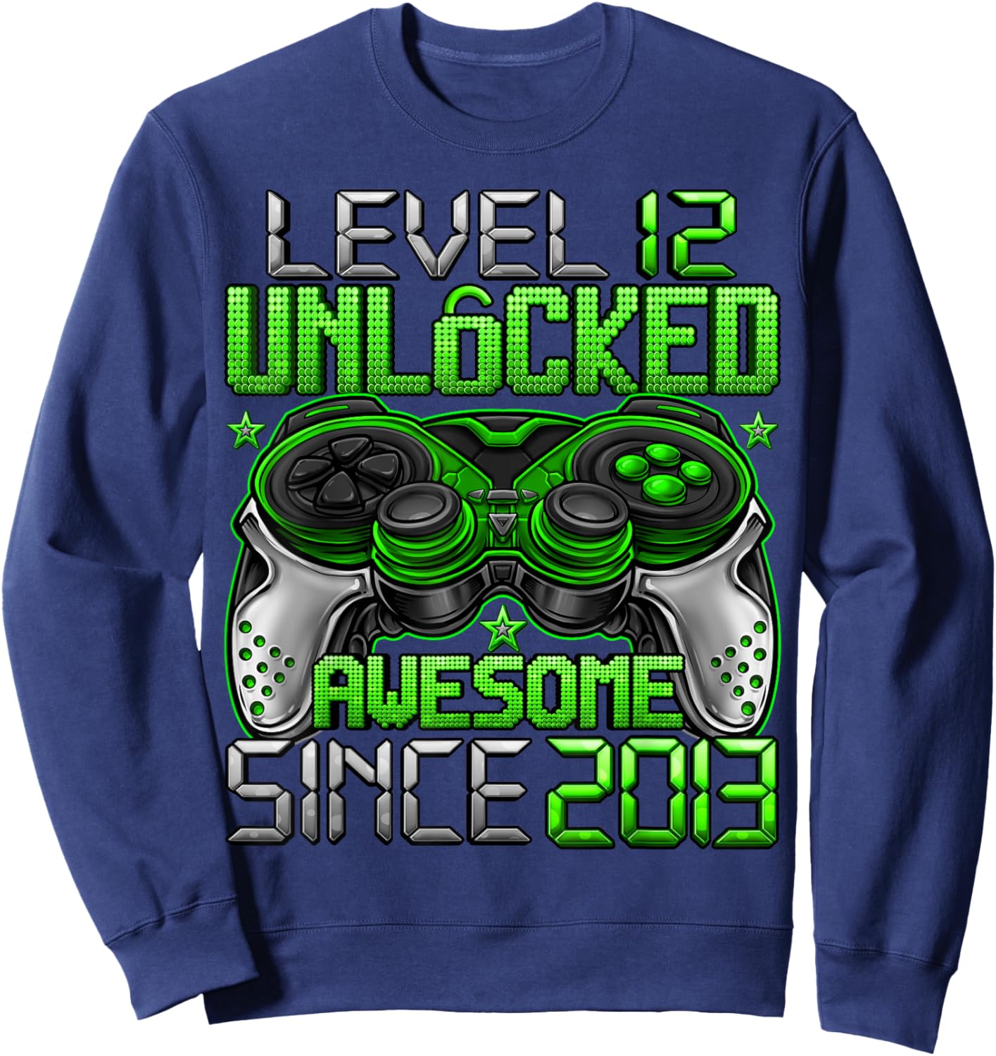 Level 12 Unlocked 12 Year Old Gifts Boys 12th Birthday Boy Sweatshirt - Sweatshirt | Navy